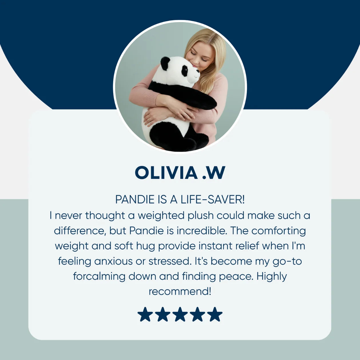 Pandie Weighted Hug Plush