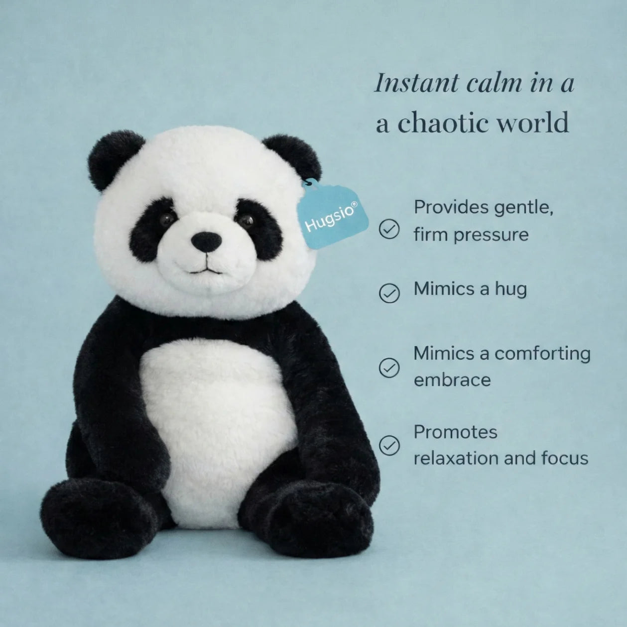 Pandie Weighted Hug Plush