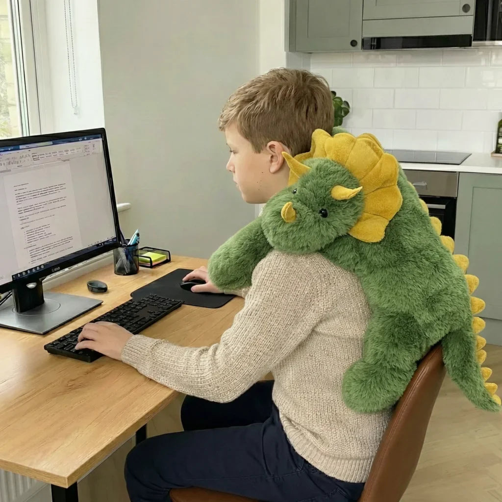 Hugsio Dino weighted plush dinosaur - comforting gift for stress relief