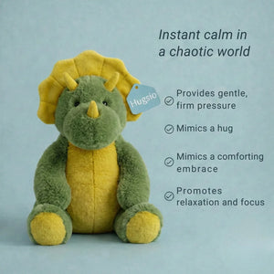 Hugsio Dino weighted dinosaur plush - instant calm and anxiety relief