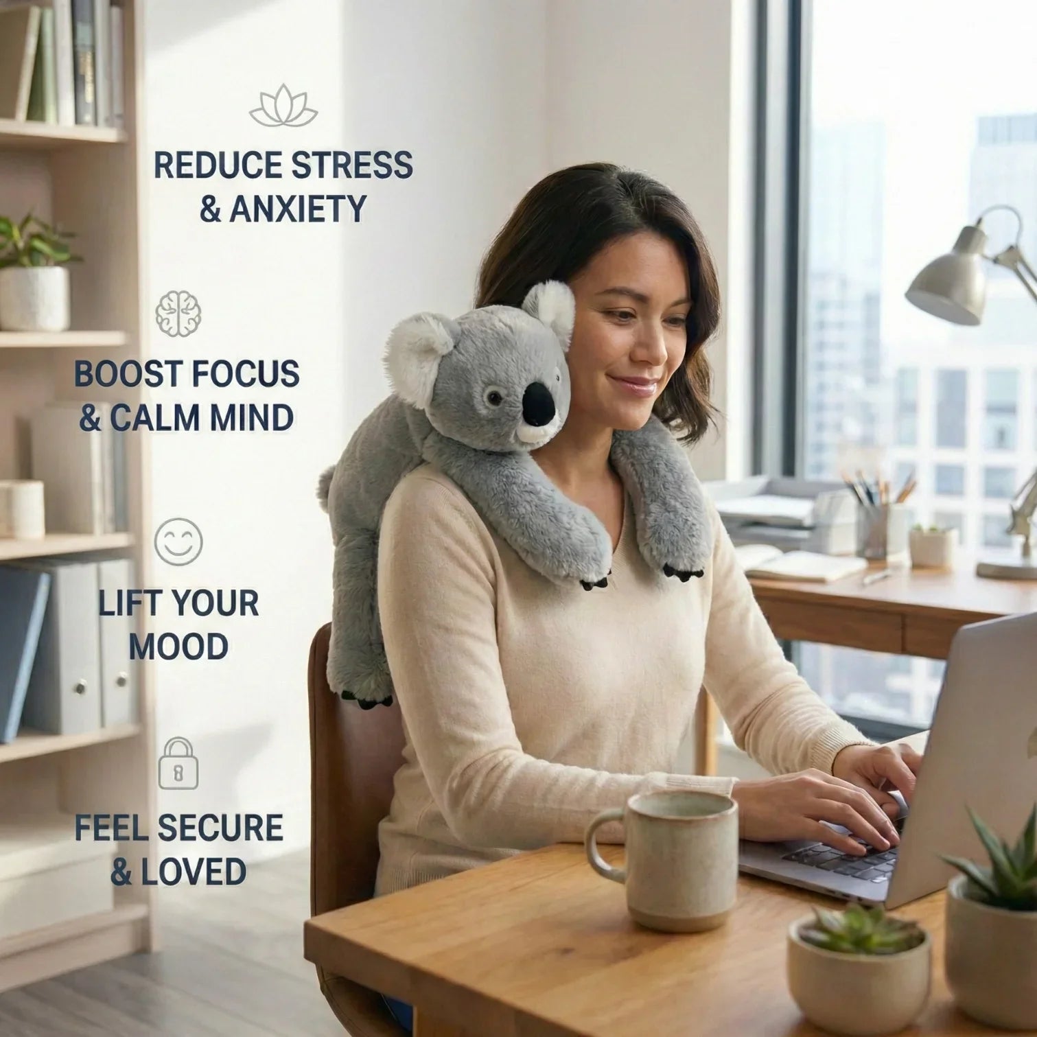 Hugsio Kodie weighted koala plush - deep pressure therapy toy