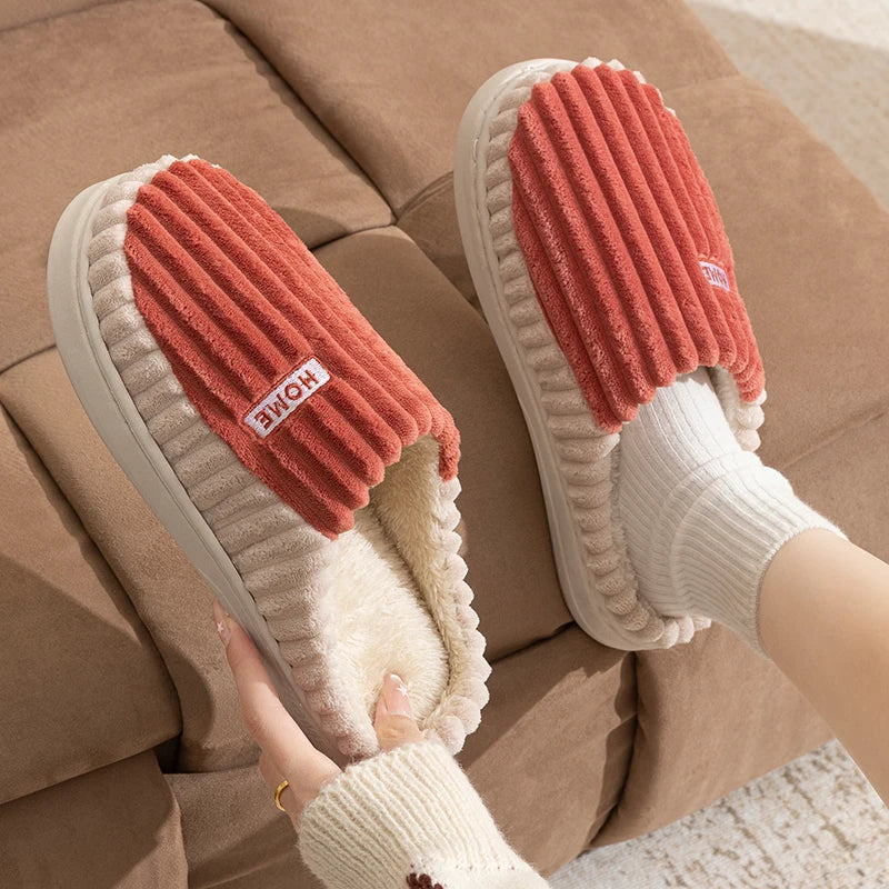 Striped Cotton Slippers