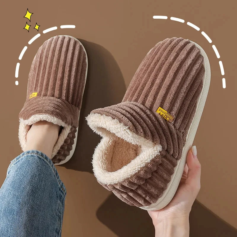 Fleece-Lined Winter Slippers