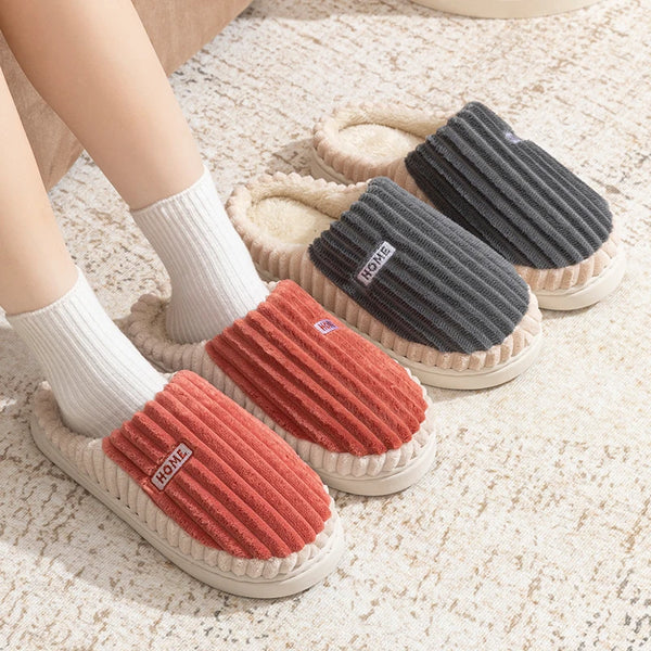 Striped Cotton Slippers