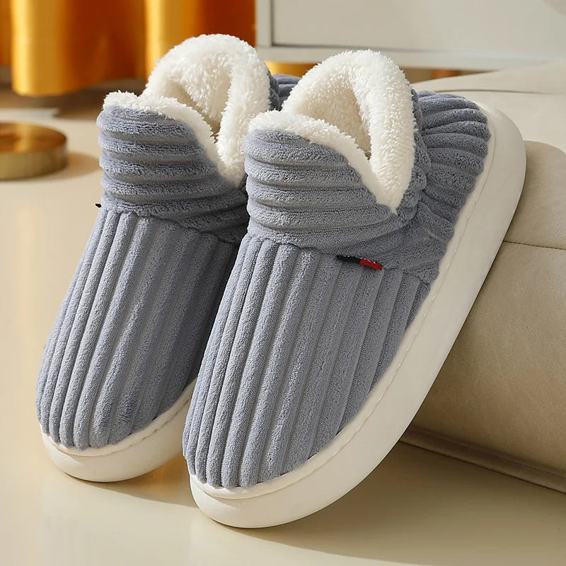 Fleece-Lined Winter Slippers