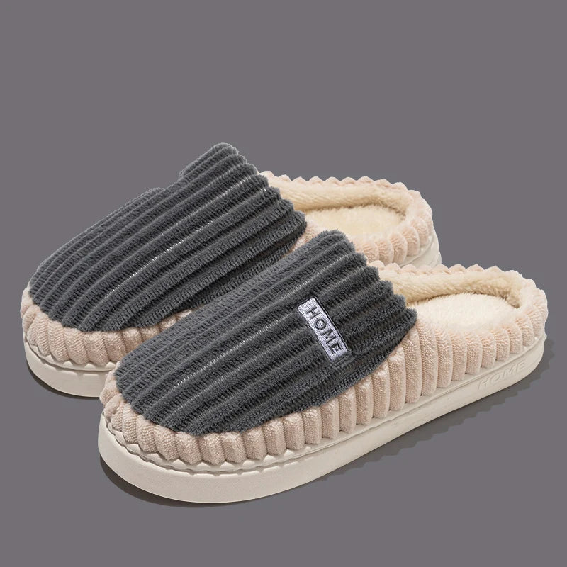 Striped Cotton Slippers