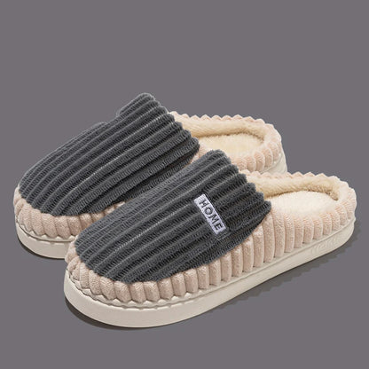 Striped Cotton Slippers