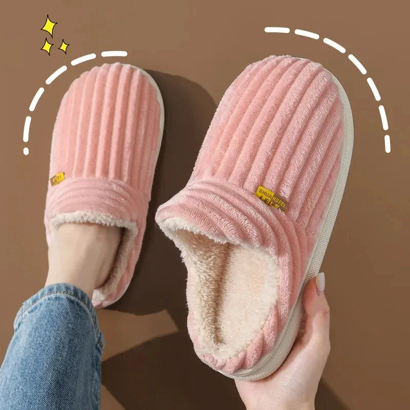 Fleece-Lined Winter Slippers
