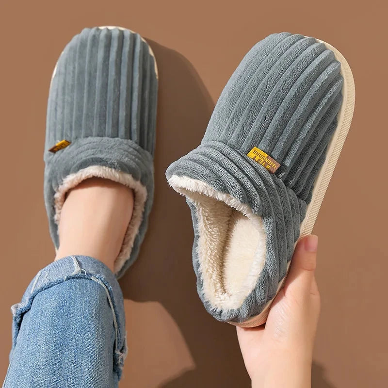 Fleece-Lined Winter Slippers