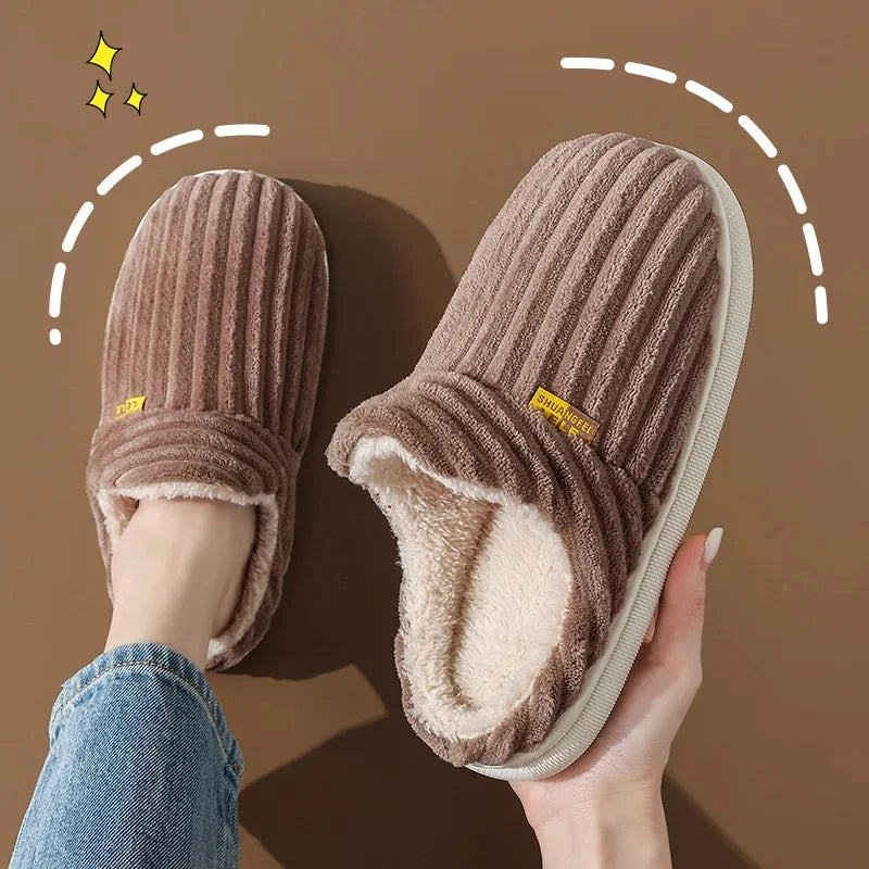 Fleece-Lined Winter Slippers