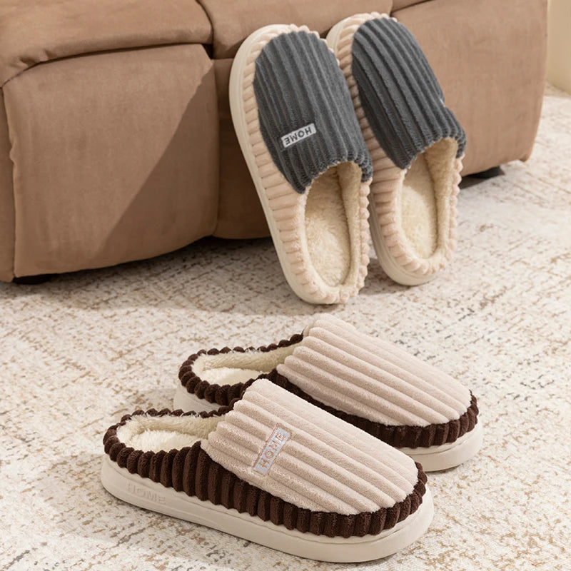 Striped Cotton Slippers