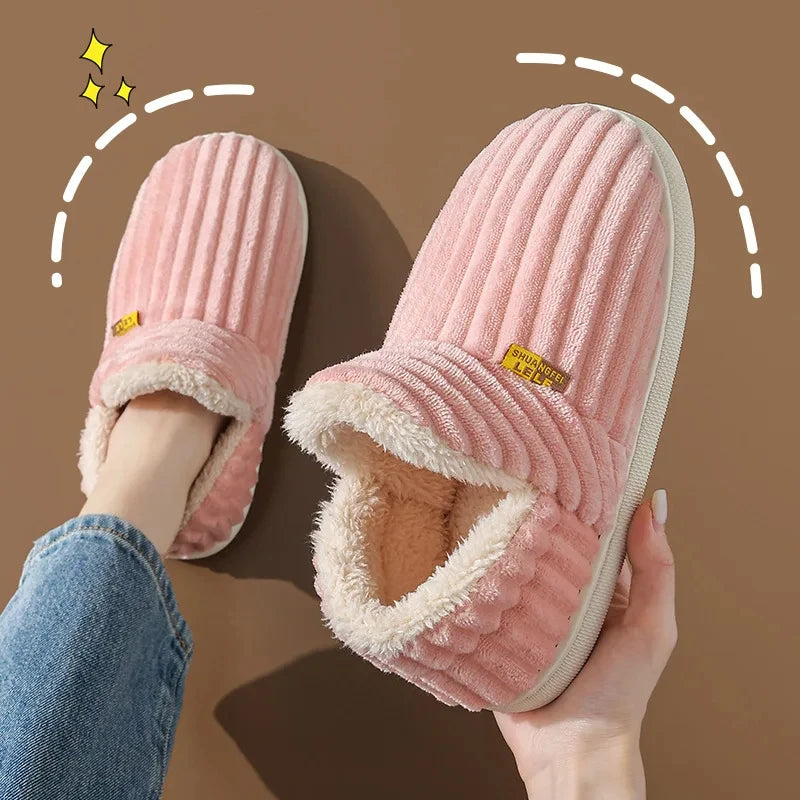 Fleece-Lined Winter Slippers