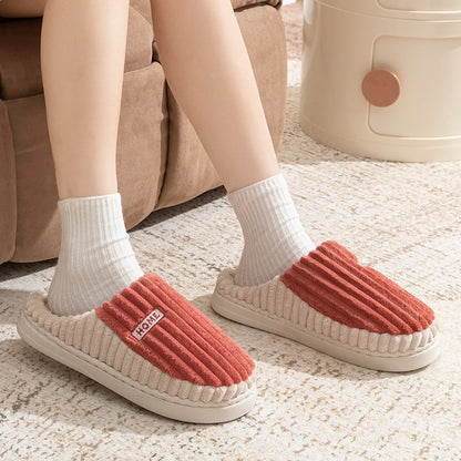Striped Cotton Slippers
