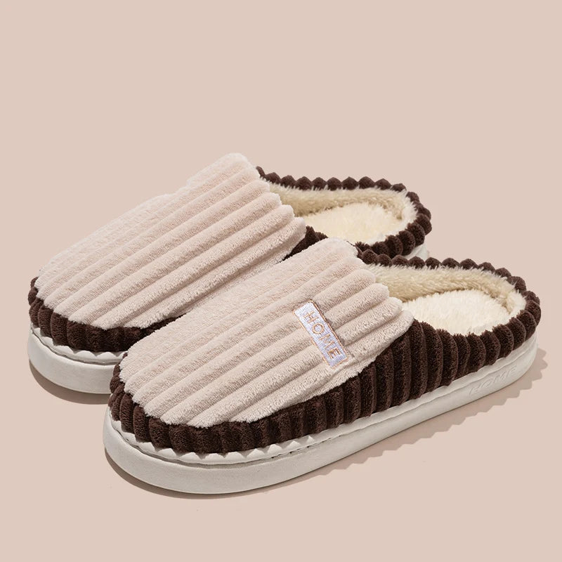 Striped Cotton Slippers