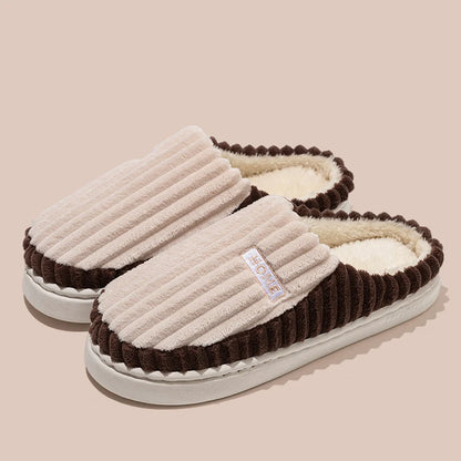 Striped Cotton Slippers