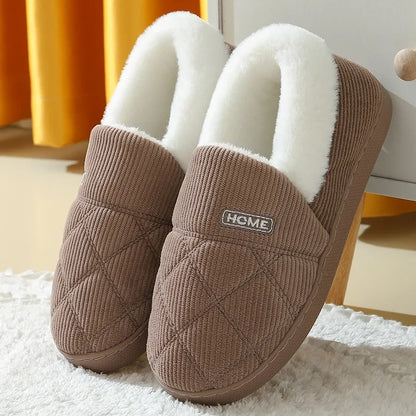 Fleece-Lined Winter Slippers