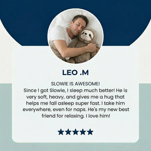 Hugsio Slowie the Sloth weighted plush - calming sensory toy