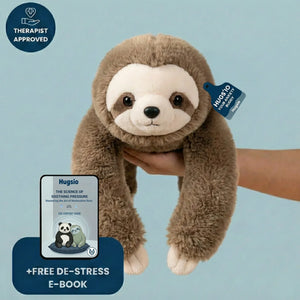 Hugsio Slowie the Sloth weighted stuffed animal front view
