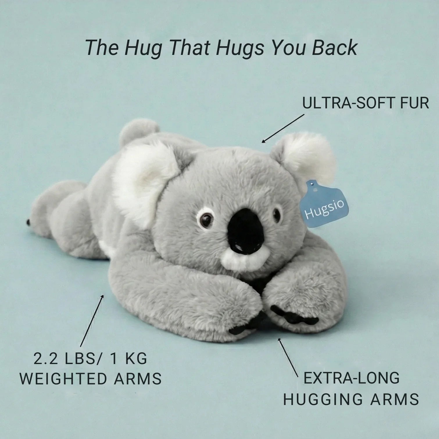 Hugsio Kodie the Koala weighted companion - feel the hug sensation